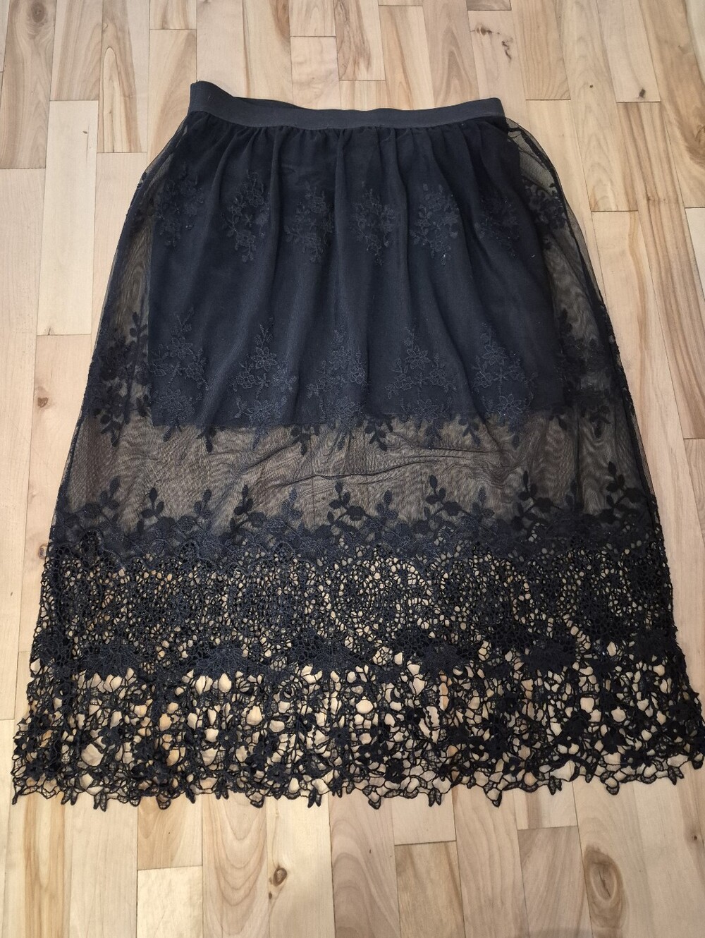 Black Lace Maxi Skirt